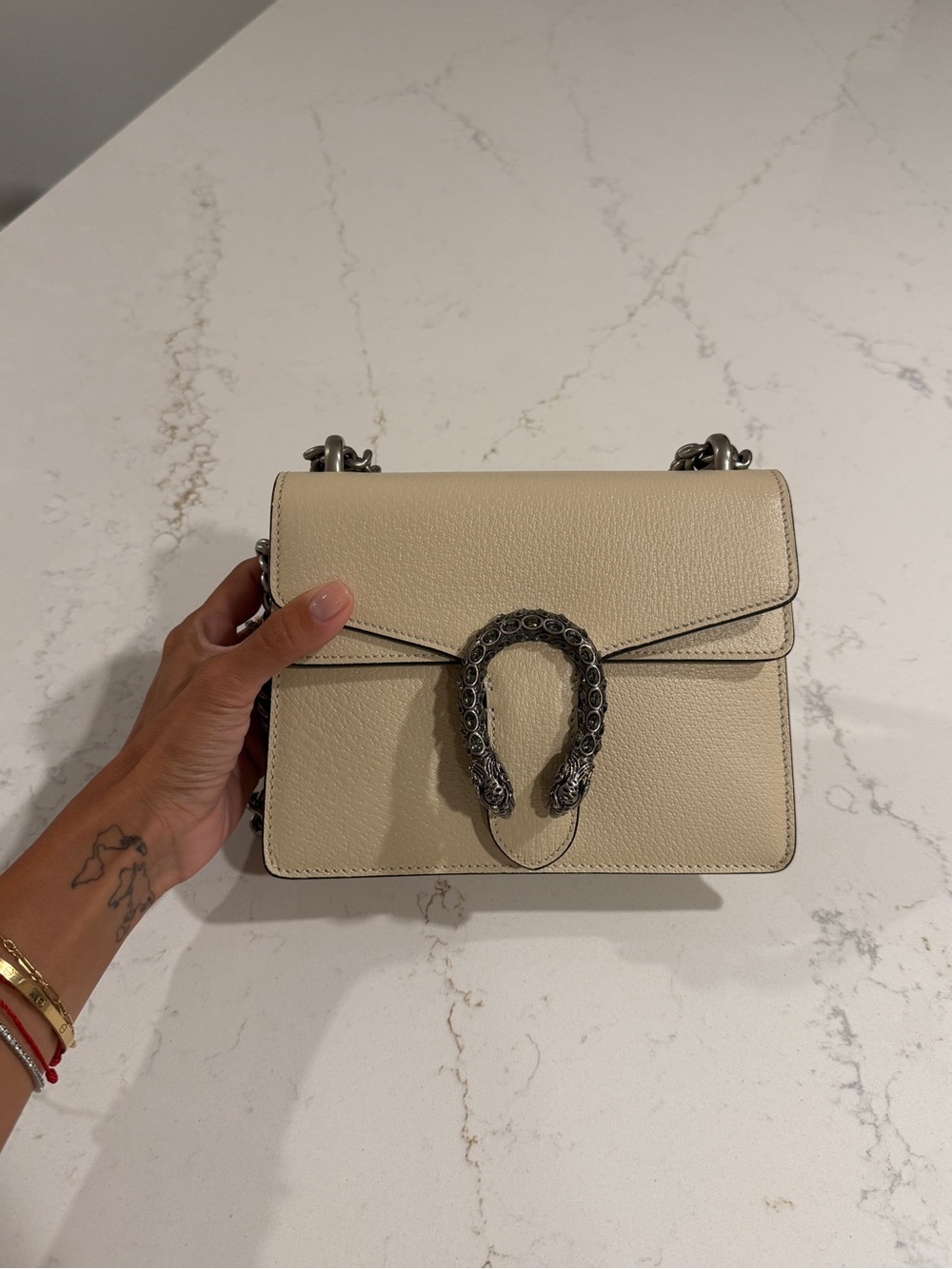 Gucci cream leather mini bag